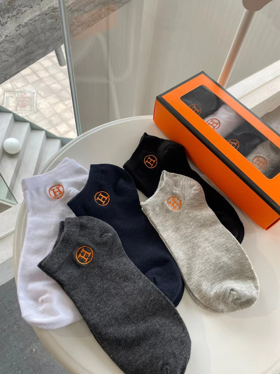 Hermes Massage Short Socks - 5-Pair Set