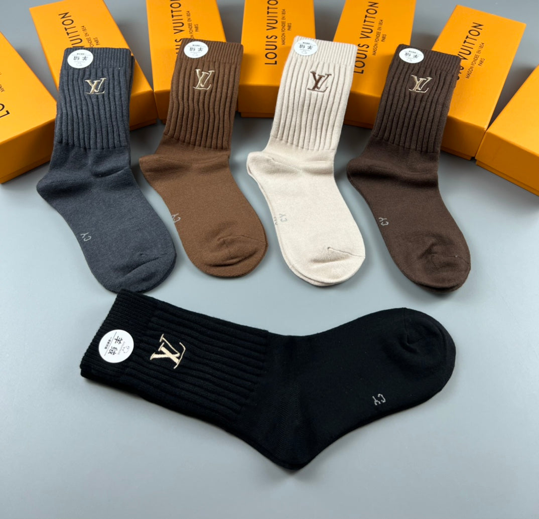 Louis Vuitton Monogram Ankle Socks - 5-Pair Box