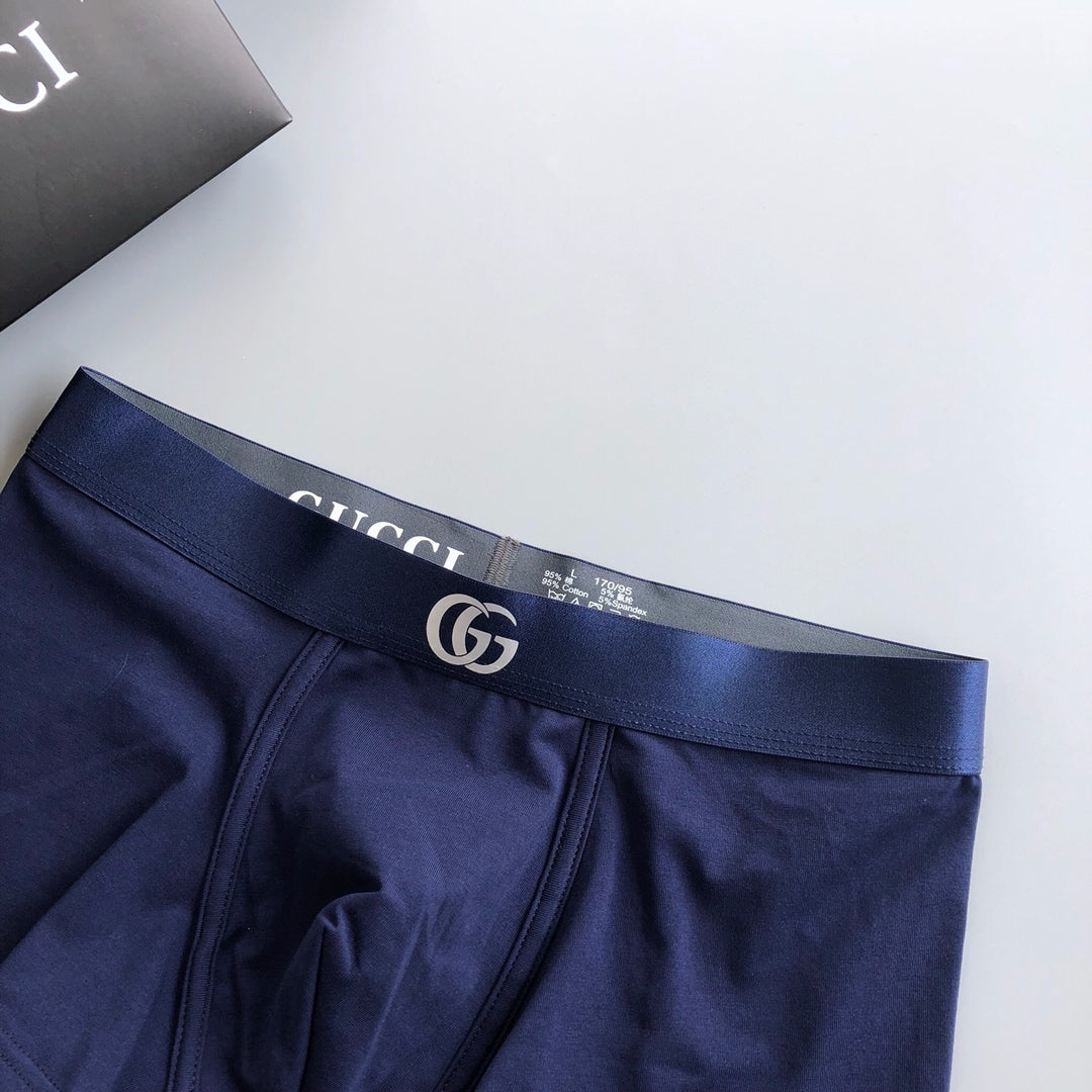 Gucci 95% Cotton & 5% Spandex Men's Boxer Briefs - 3-Piece Box