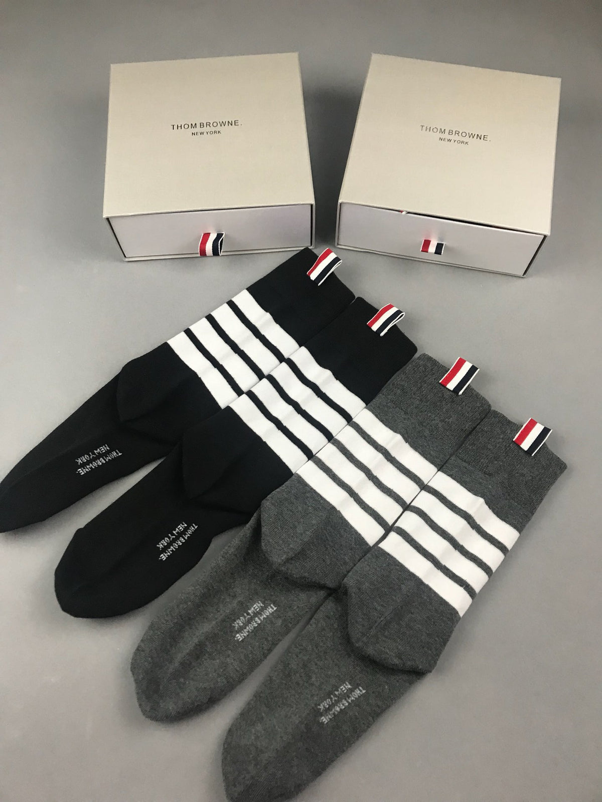 Thom Browne Cotton Crew Socks - 5-Pair Set