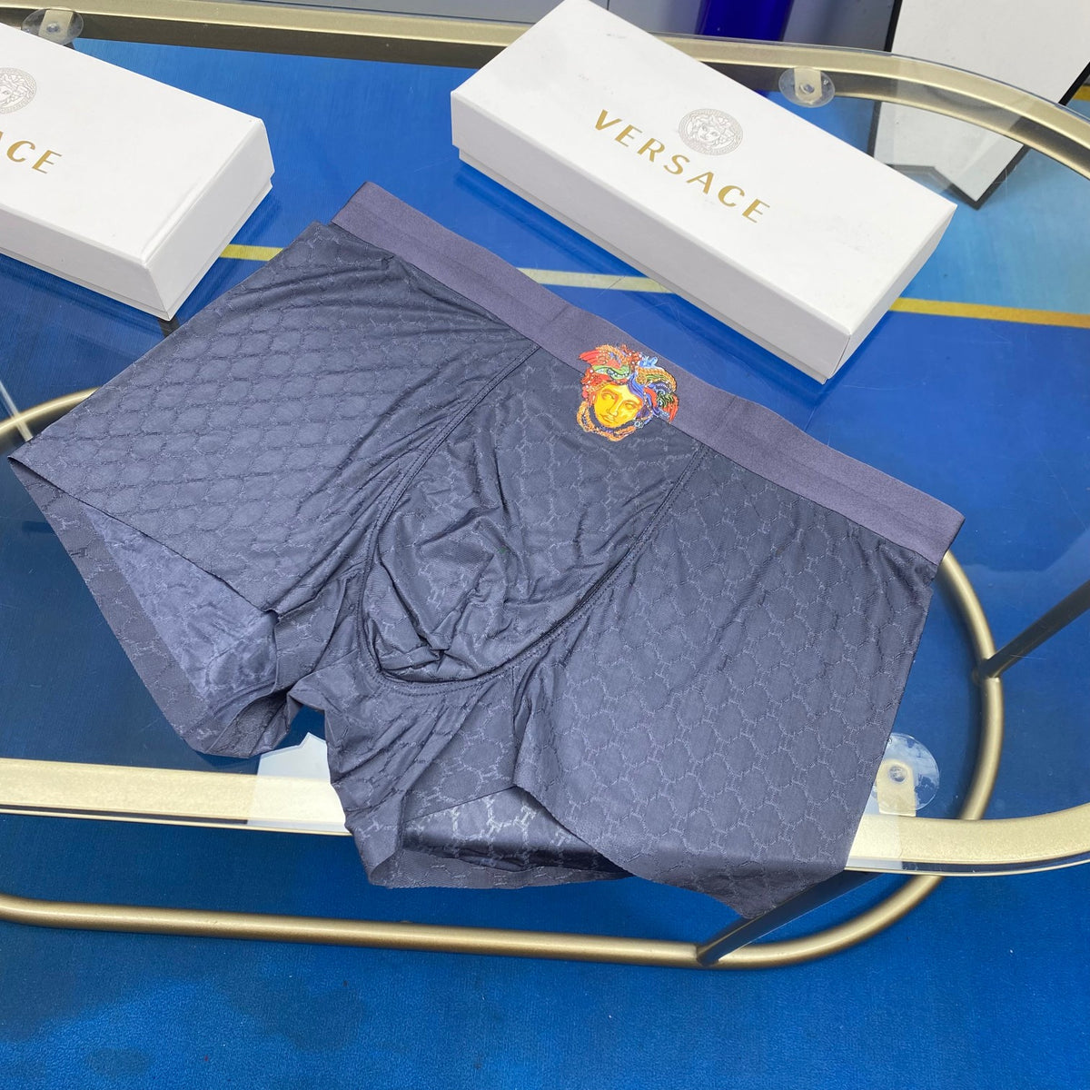 Versace Medallion Men's Boxer Briefs - 3-Piece Box