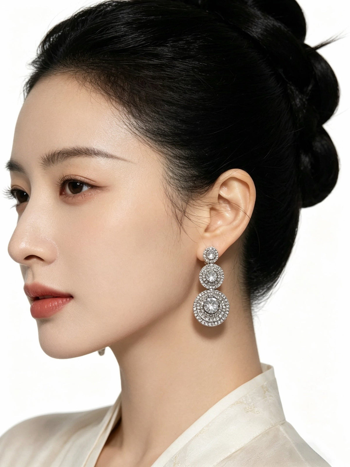 Martin Graham stud earrings in polished metal-tone – main product view