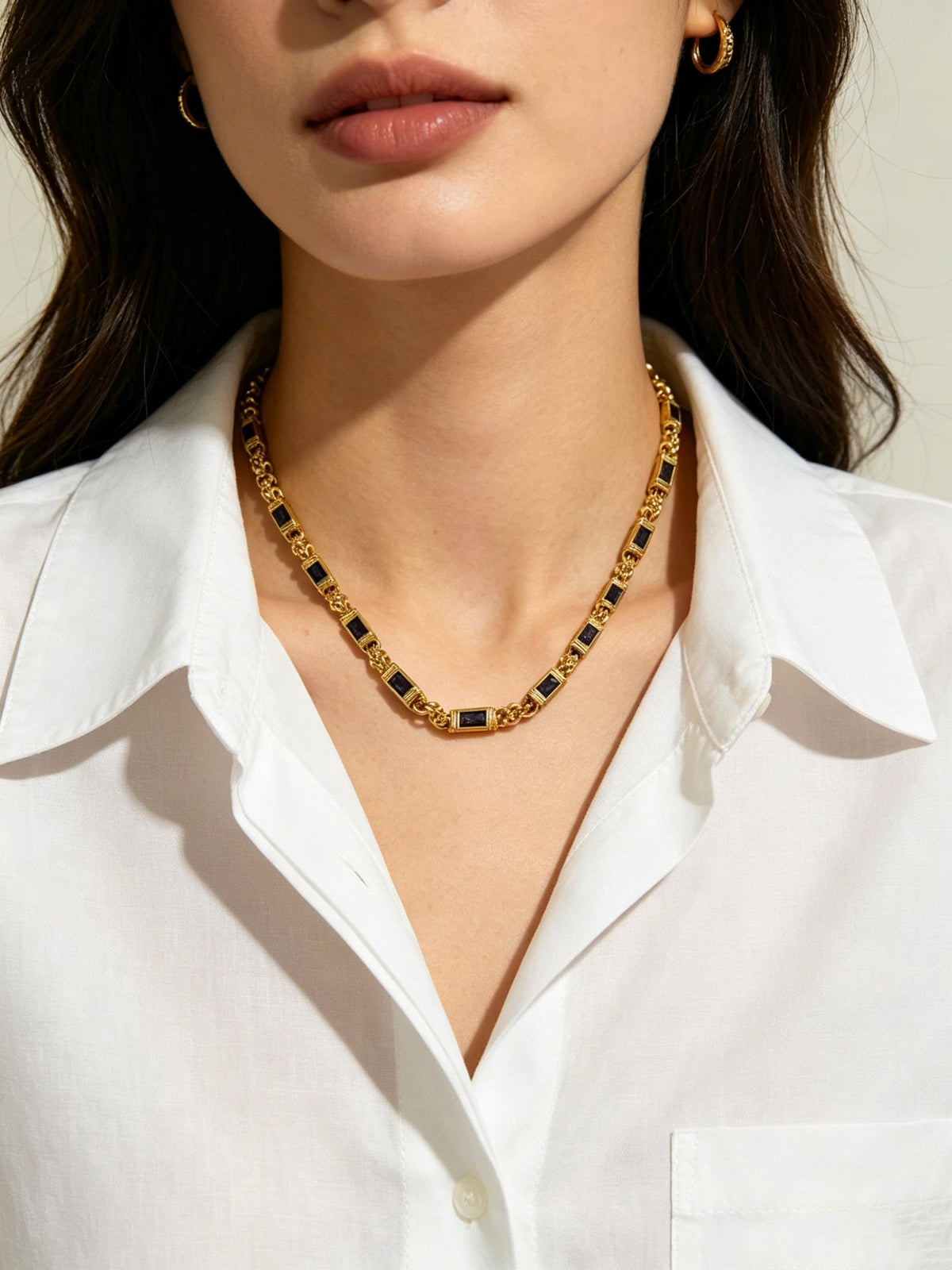 Martin Graham pendant necklace in polished metal-tone – main product view