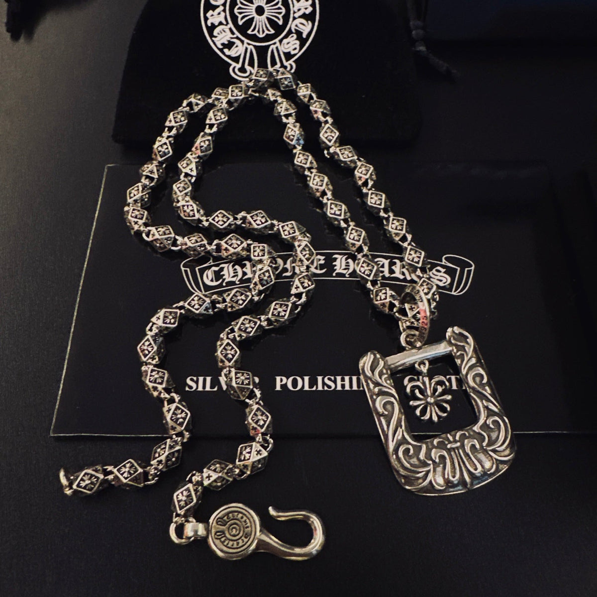 Martin Graham pendant necklace in polished metal-tone – main product view