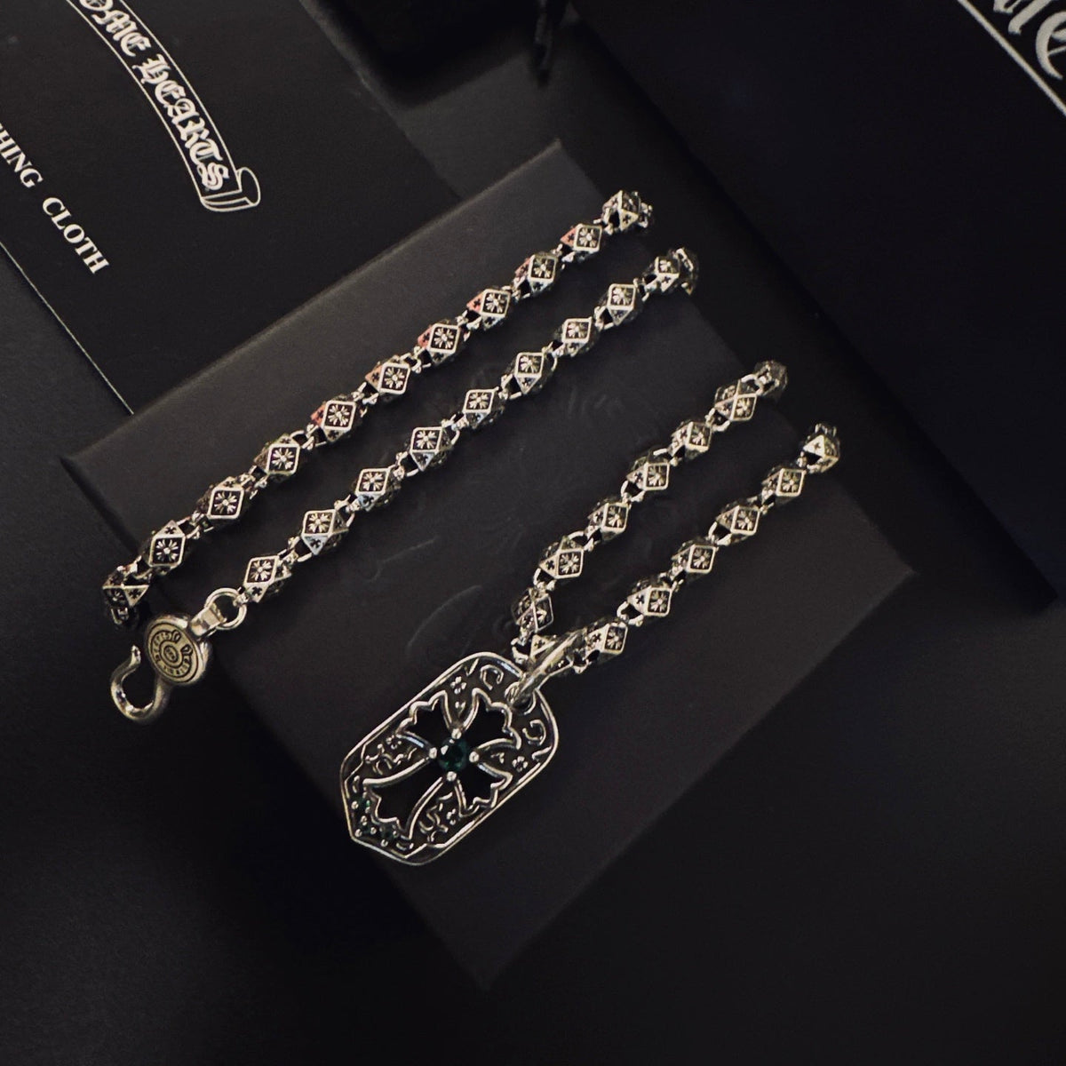 Martin Graham pendant necklace in polished metal-tone – main product view
