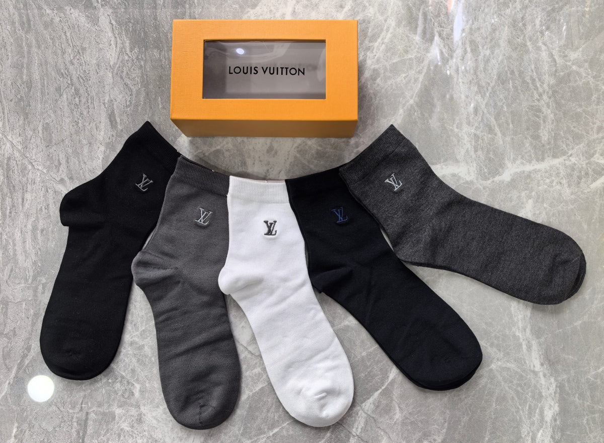 Louis Vuitton Modal Blend Crew Socks - 5-Pair Set