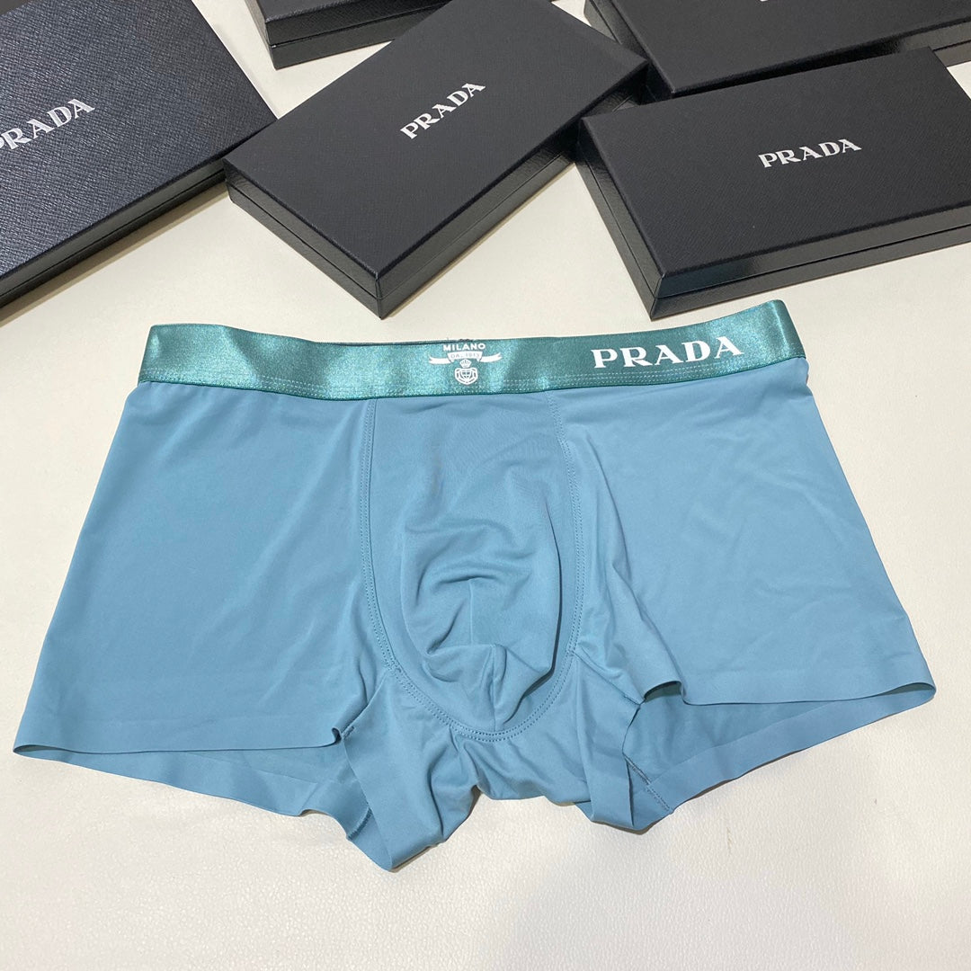 Prada Striped Waistband Men's Trunk Underwear - 3-Piece Box