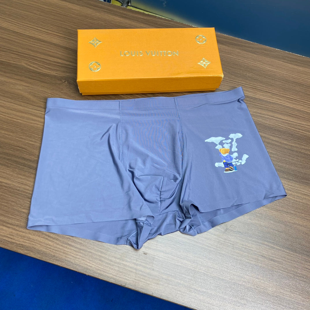 Louis Vuitton Blue & Grey Men's Boxer Briefs - 3-Piece Box