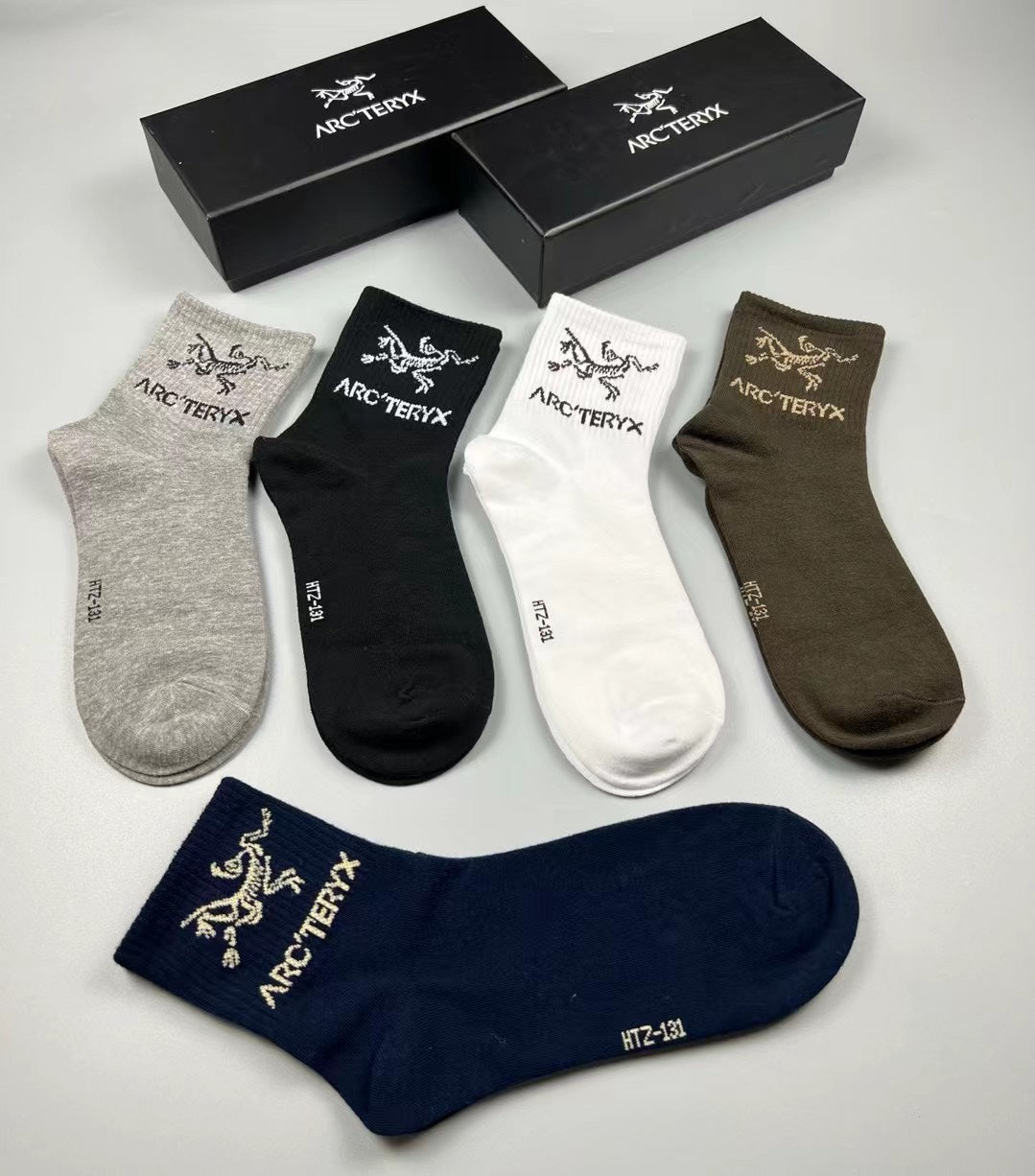 Arc'teryx Cotton Bird Graphics Crew Socks - 5-Pair Set