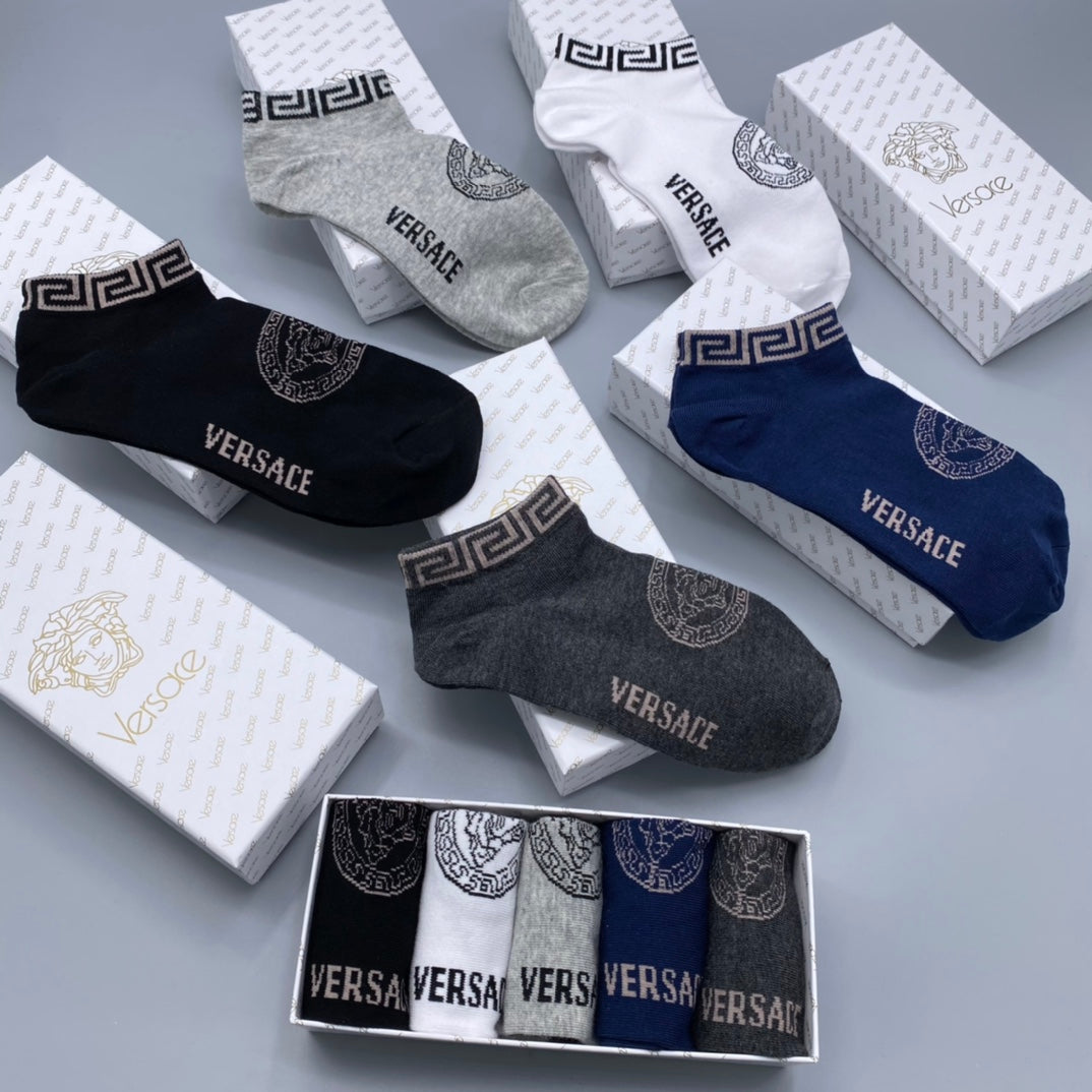 Versace Bold Wordmarks No-Show Socks