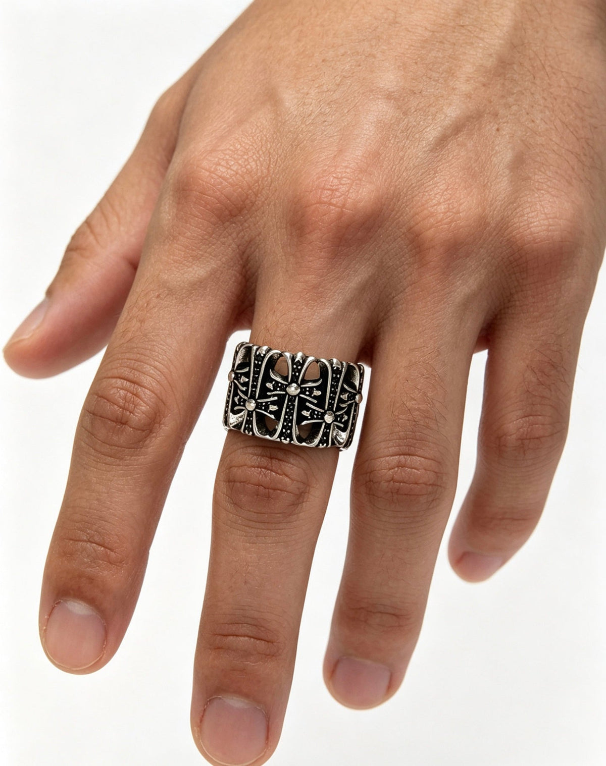 Martin Graham ring in polished metal-tone – main product view