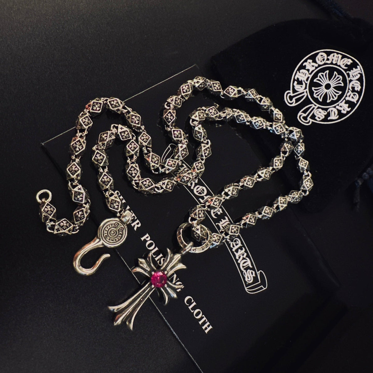 Martin Graham pendant necklace in polished metal-tone – main product view