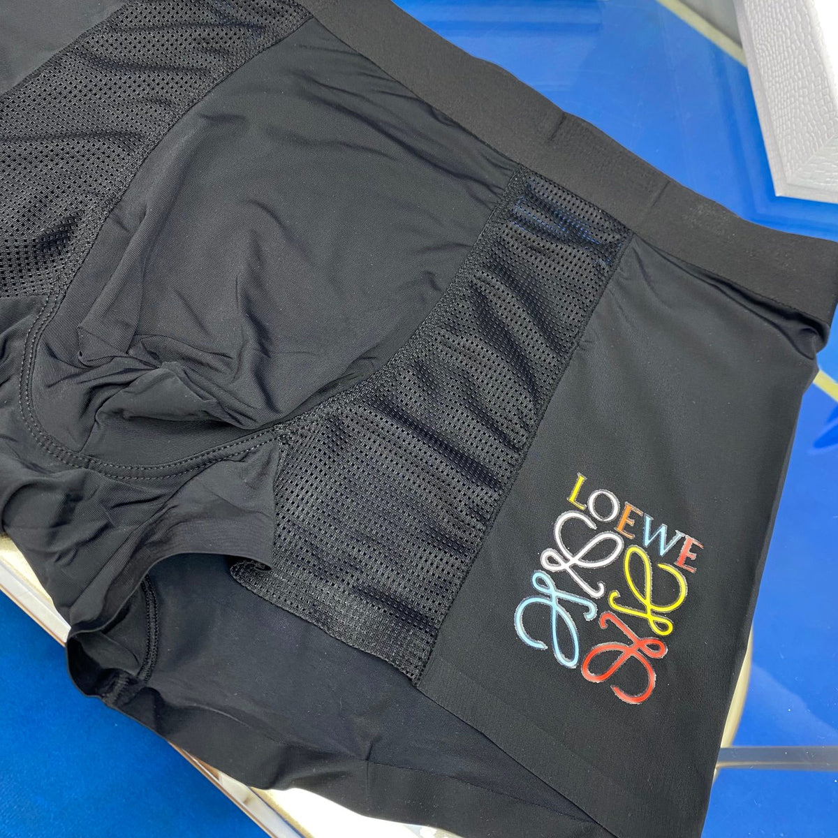 Loewe Multicolour Anagram-Style Graphics Men's Boxer Briefs - 3-Piece Box