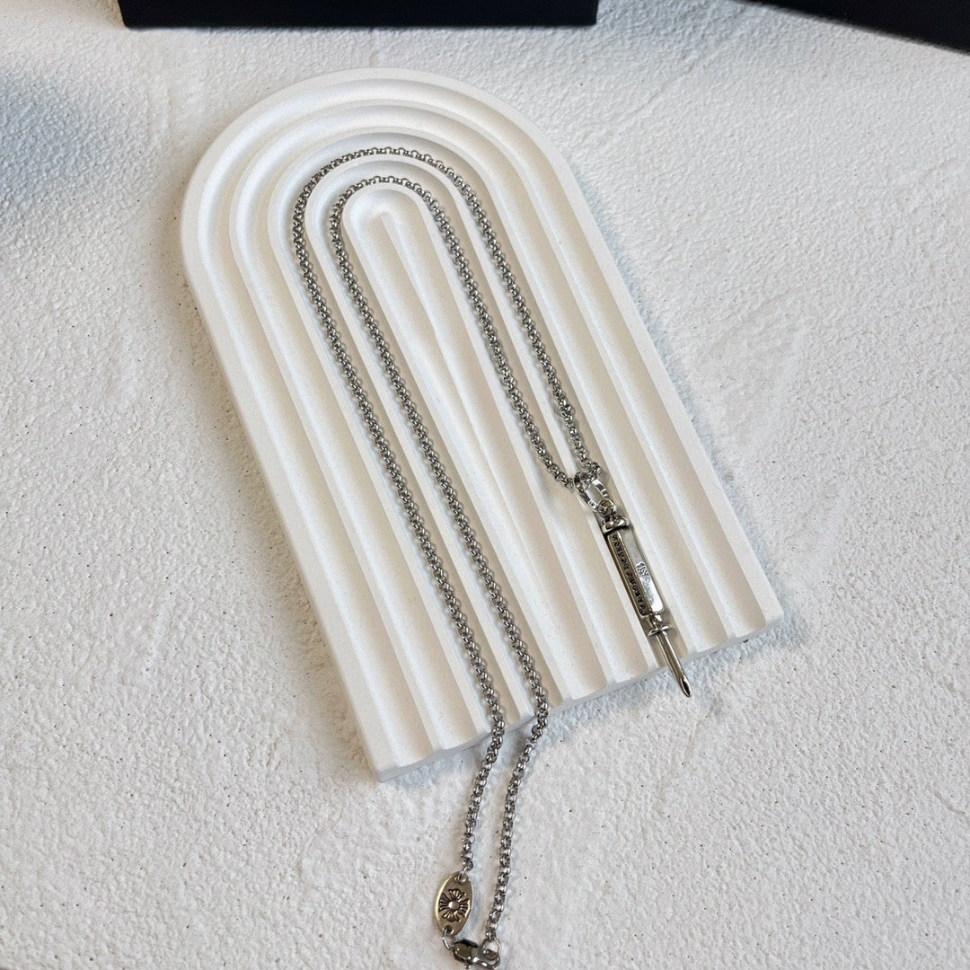 Martin Graham pendant necklace in polished metal-tone – main product view