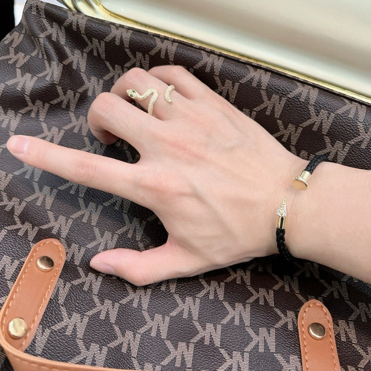 Martin Graham bracelet in polished metal-tone – main product view