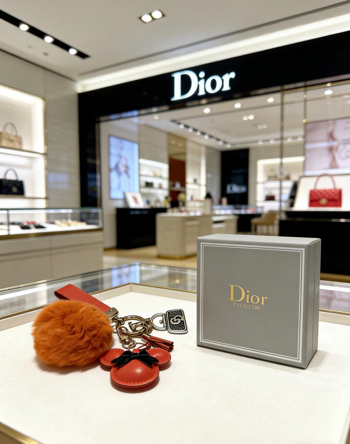 Martin Graham bag charm in polished metal-tone – main product view