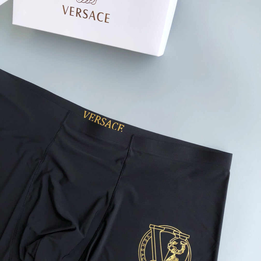 Versace Contrast Logo Waistbands Men's Boxer Briefs - 3-Piece Box