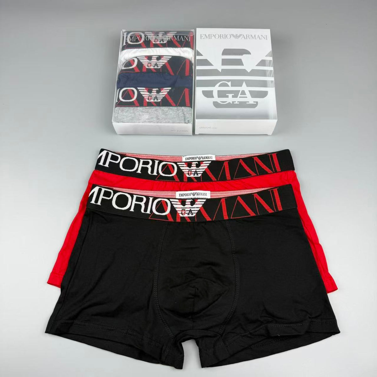 Armani Cotton Men's Boxer Briefs - 3-Piece Box