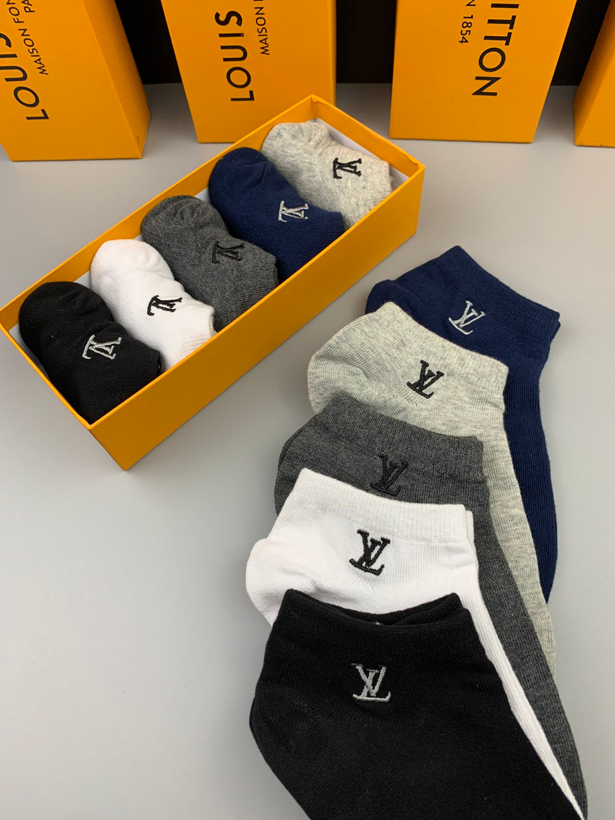 Louis Vuitton Small Initial Ankle Socks - 5-Pair Set