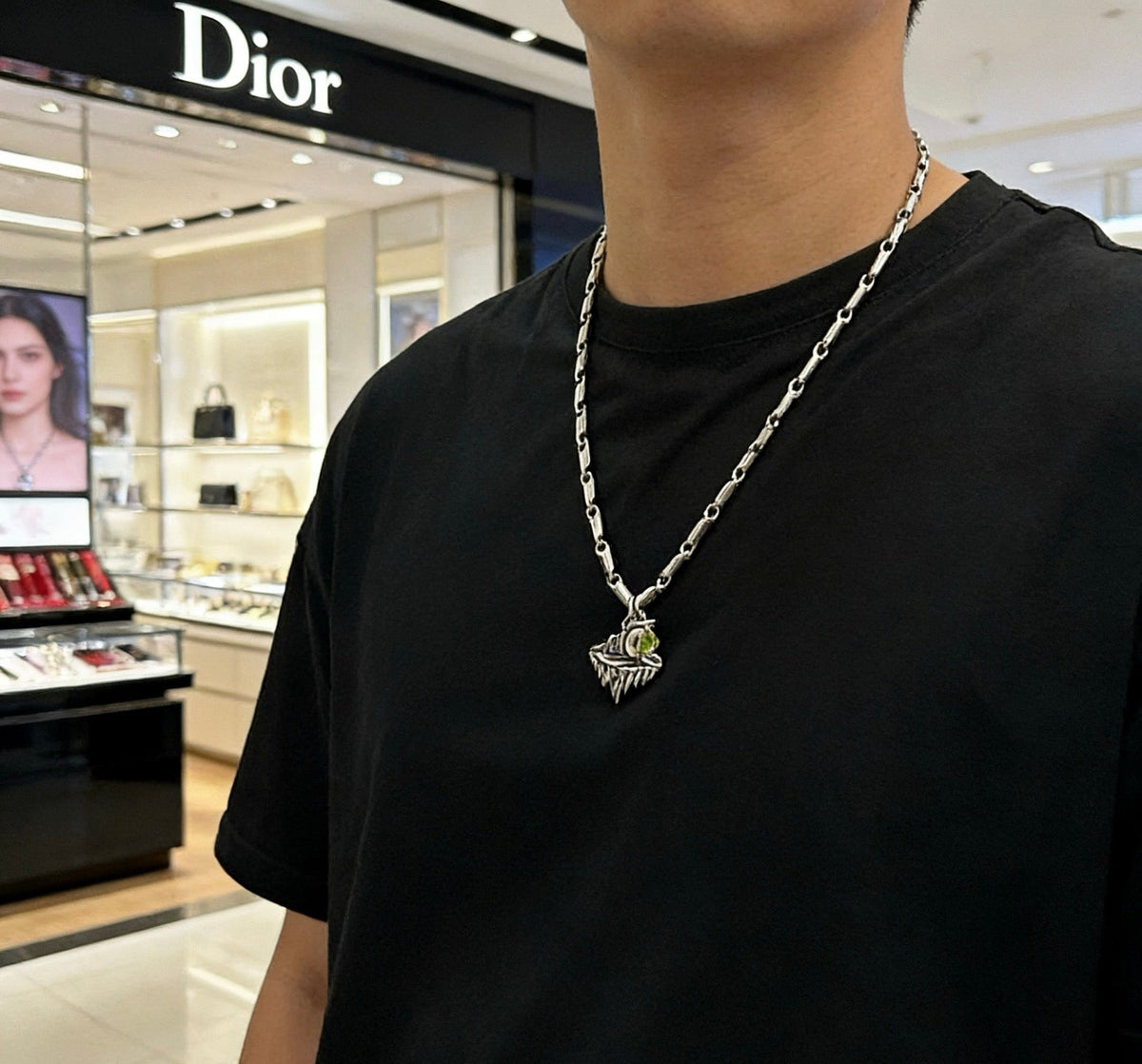Martin Graham pendant necklace in polished metal-tone – main product view