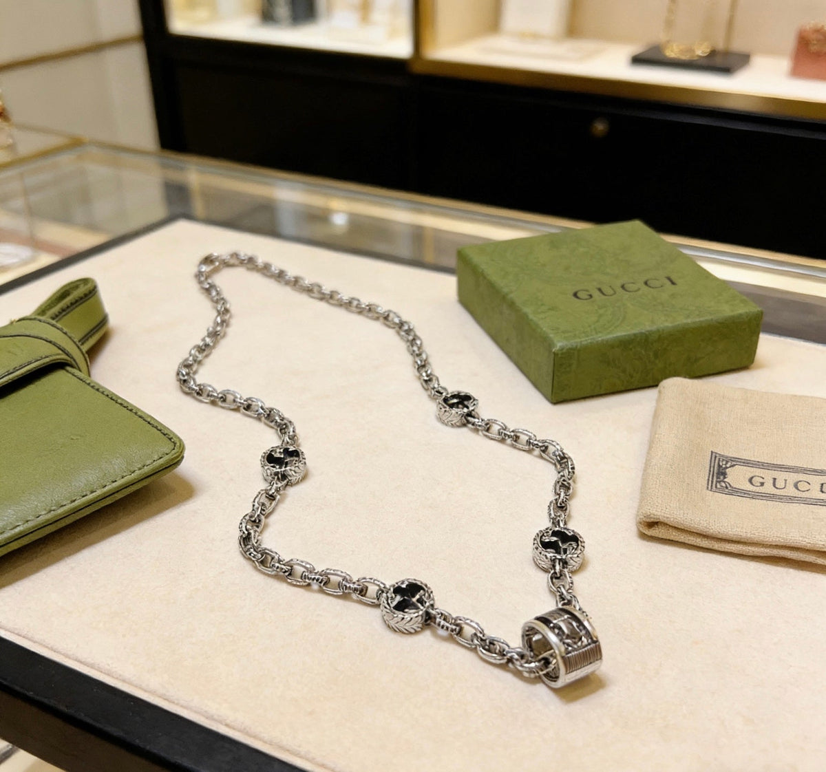 Martin Graham pendant necklace in polished metal-tone – main product view