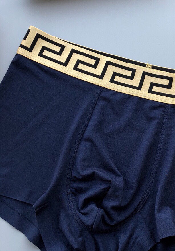 Versace Black, White & Grey Cotton Men's Boxer Briefs – 3-Pack
