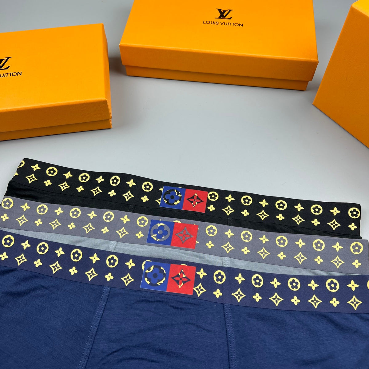 Louis Vuitton Modal-Blend Monogram Waistband Men's Underwear - 3-Piece Box