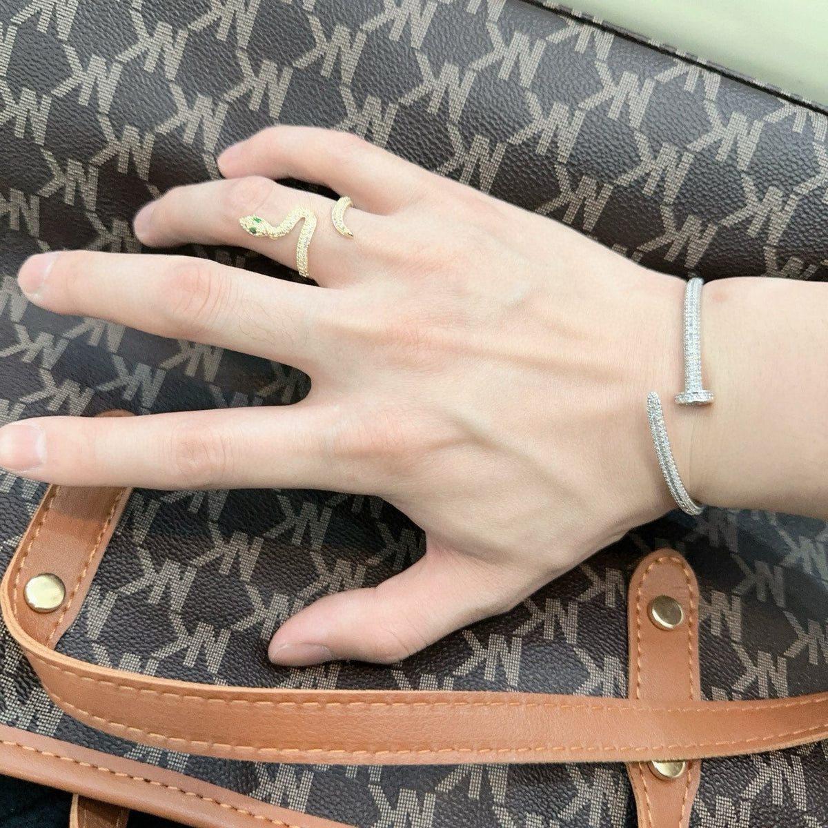 Martin Graham bracelet in polished metal-tone – main product view