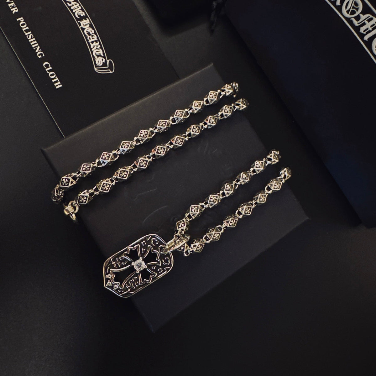 Martin Graham pendant necklace in polished metal-tone – main product view