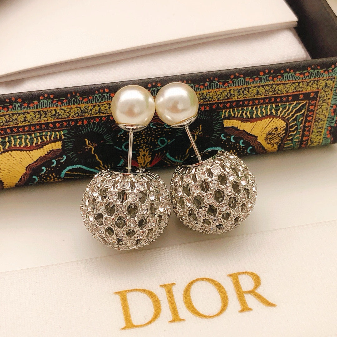 Martin Graham stud earrings in polished metal-tone – main product view