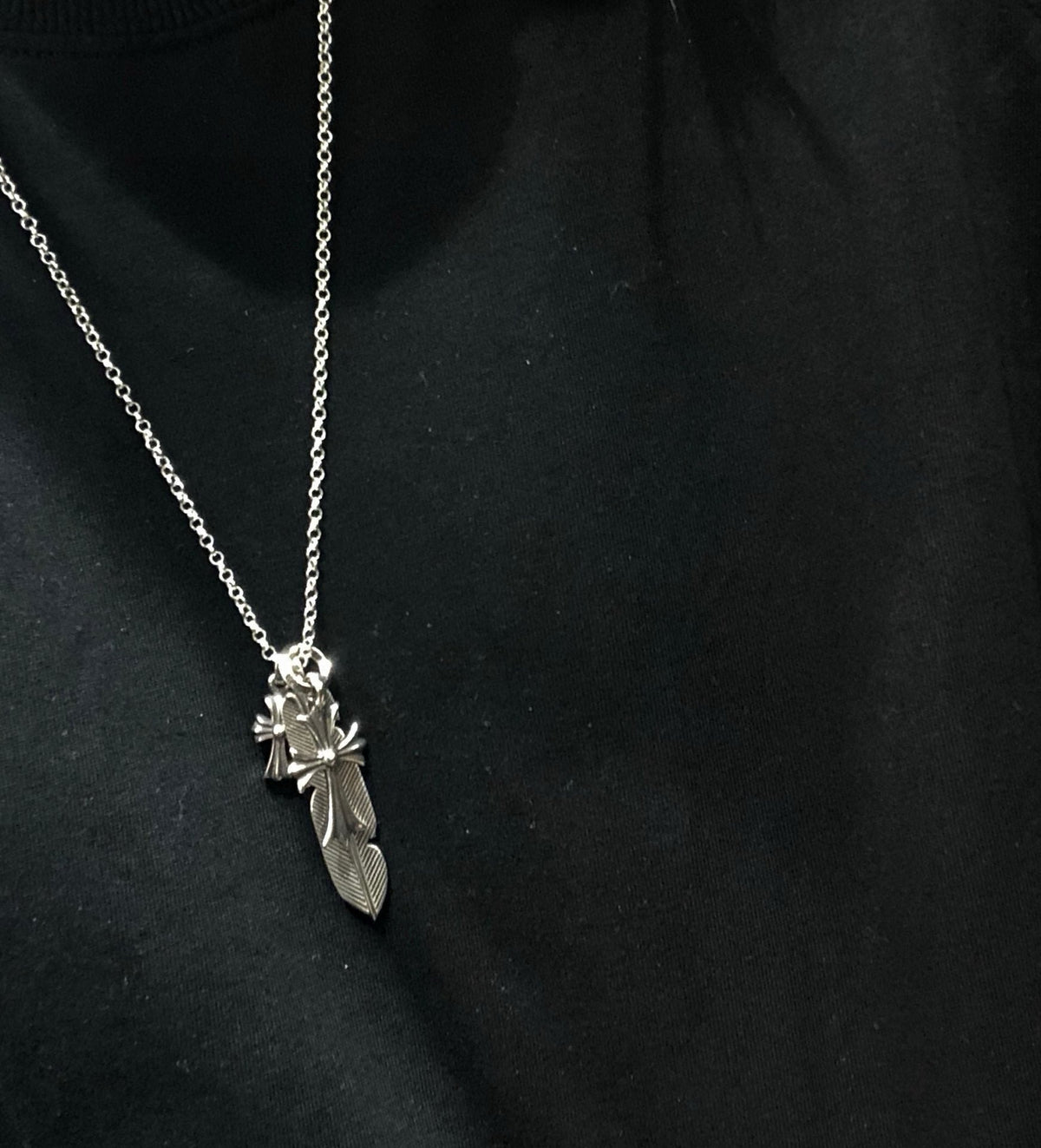Martin Graham pendant necklace in polished metal-tone – main product view