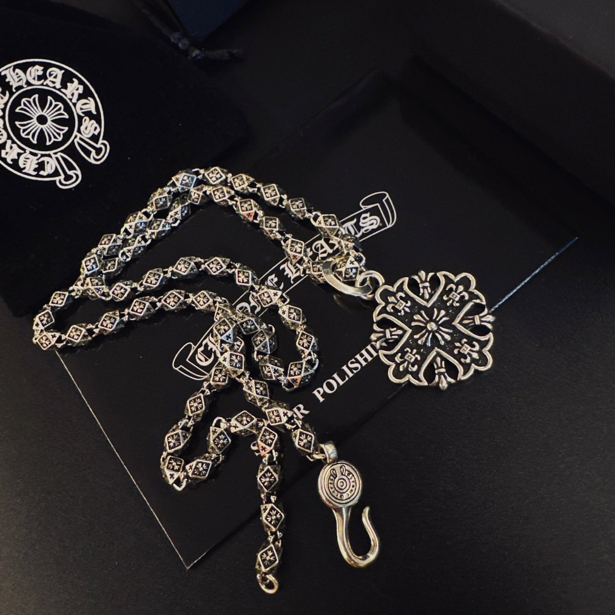 Martin Graham pendant necklace in polished metal-tone – main product view