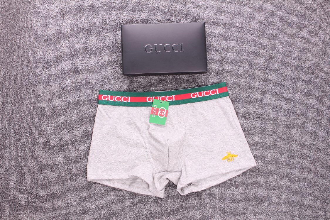 Gucci Red-And-Green Waistbands Men's Boxer Briefs