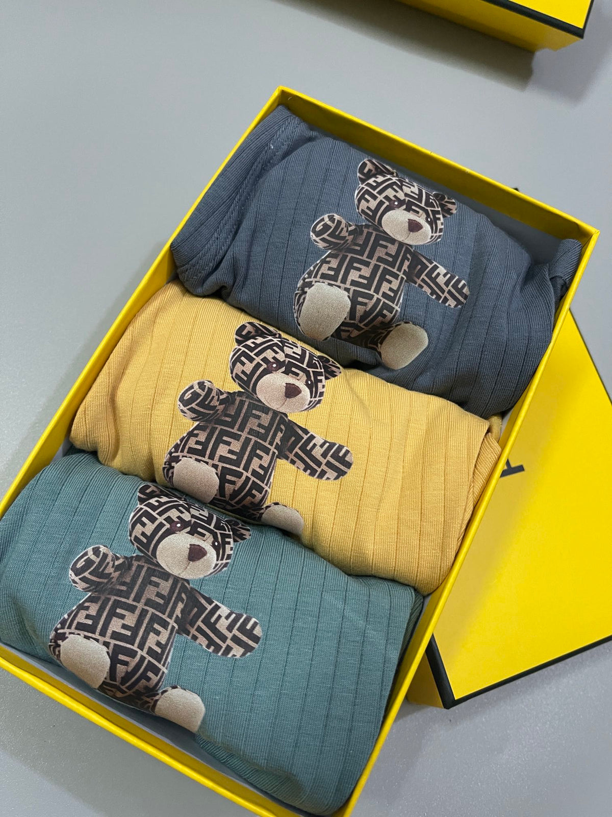 Fendi Teddy-Bear Graphics Men's Boxer Briefs - 3-Piece Box