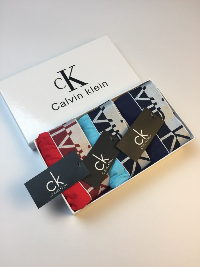 Calvin Klein Cotton All-Over Monogram-Style Graphics Men's Boxer Briefs - 3-Piece Box