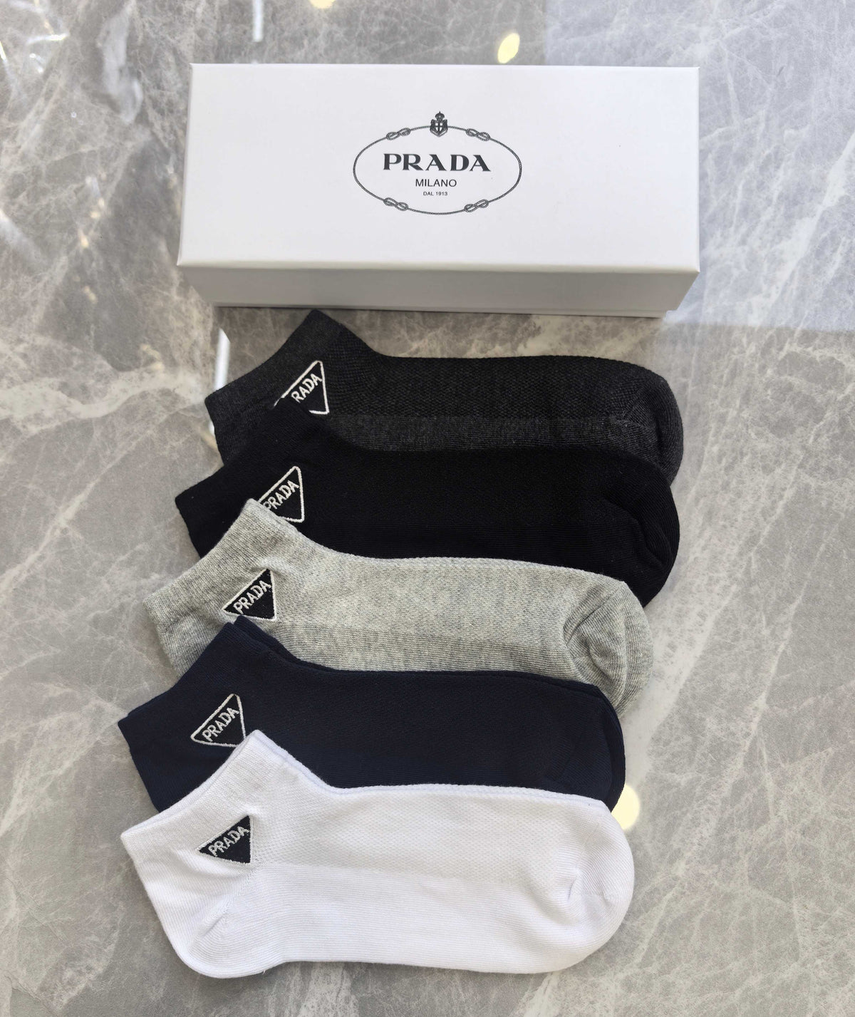 Prada Combed cotton Socks - 5-Pair Set