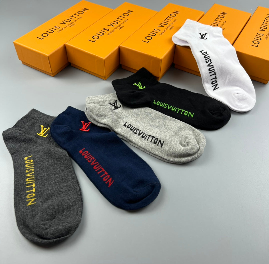 Louis Vuitton No-Show Socks - 5-Pair Set