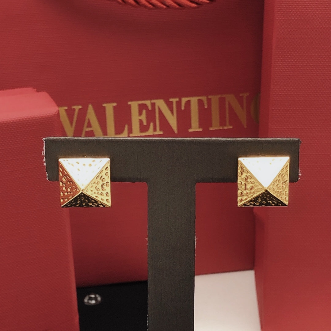 Martin Graham stud earrings in polished metal-tone – main product view