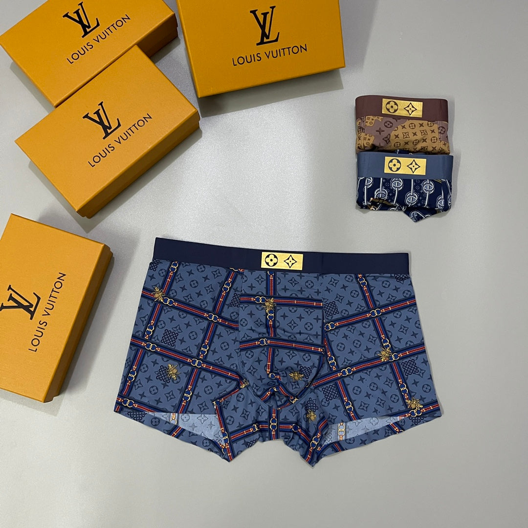 Louis Vuitton Nylon Blend Men's Boxer Briefs - 3-Piece Box - Sizes L-XXXL