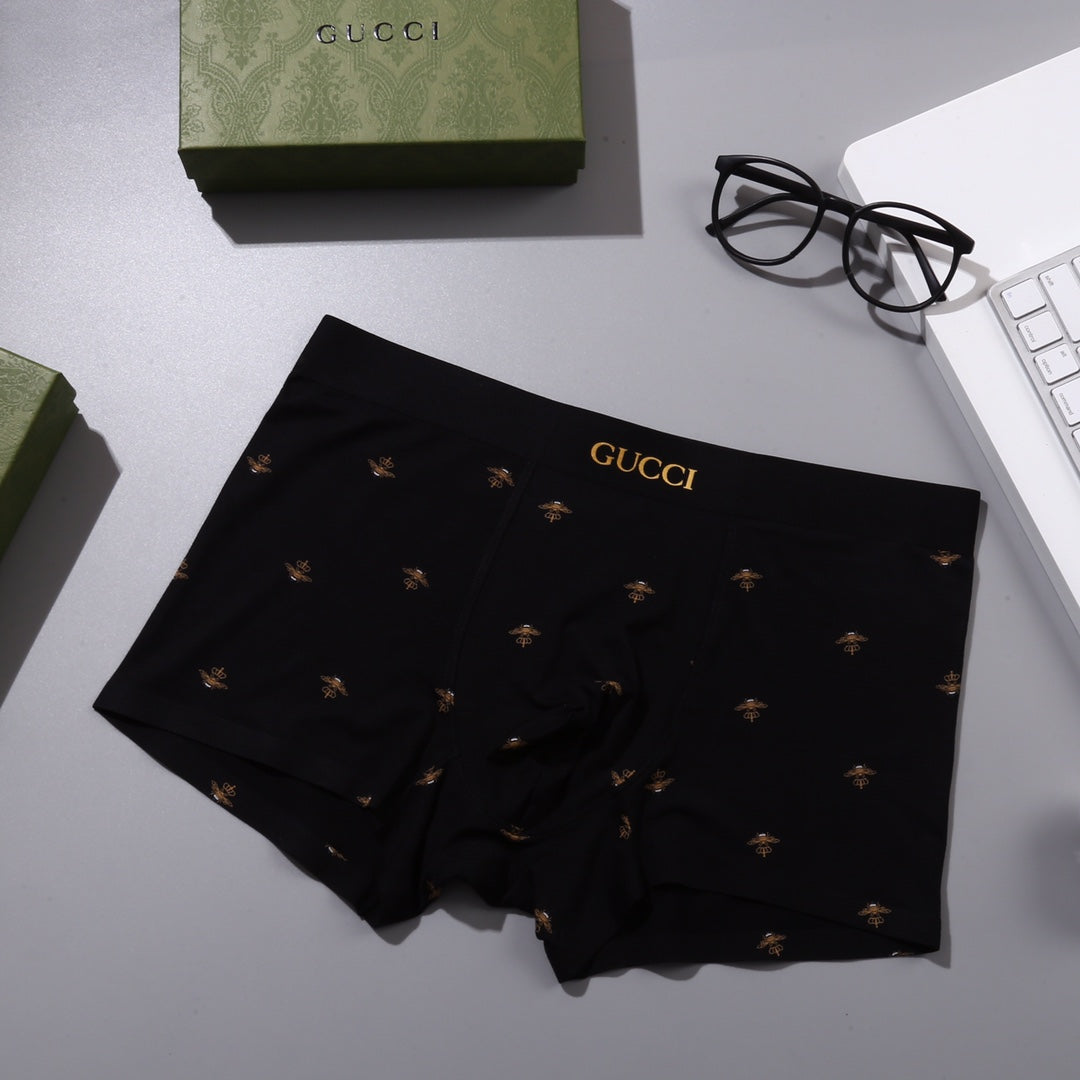 Gucci Bee-Print Modal-Blend Boxer Briefs - Box of 3