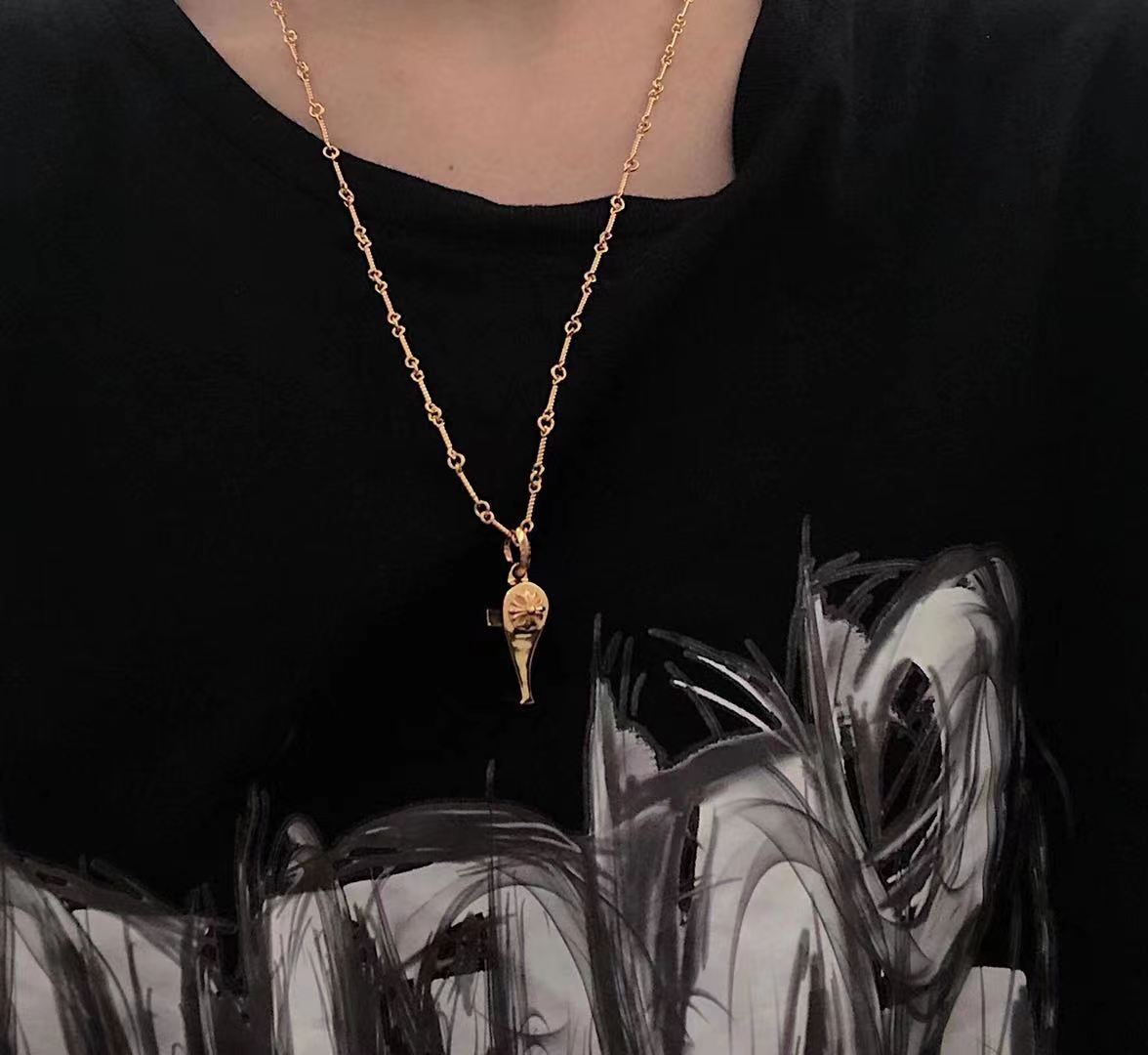 Martin Graham pendant necklace in polished metal-tone – main product view