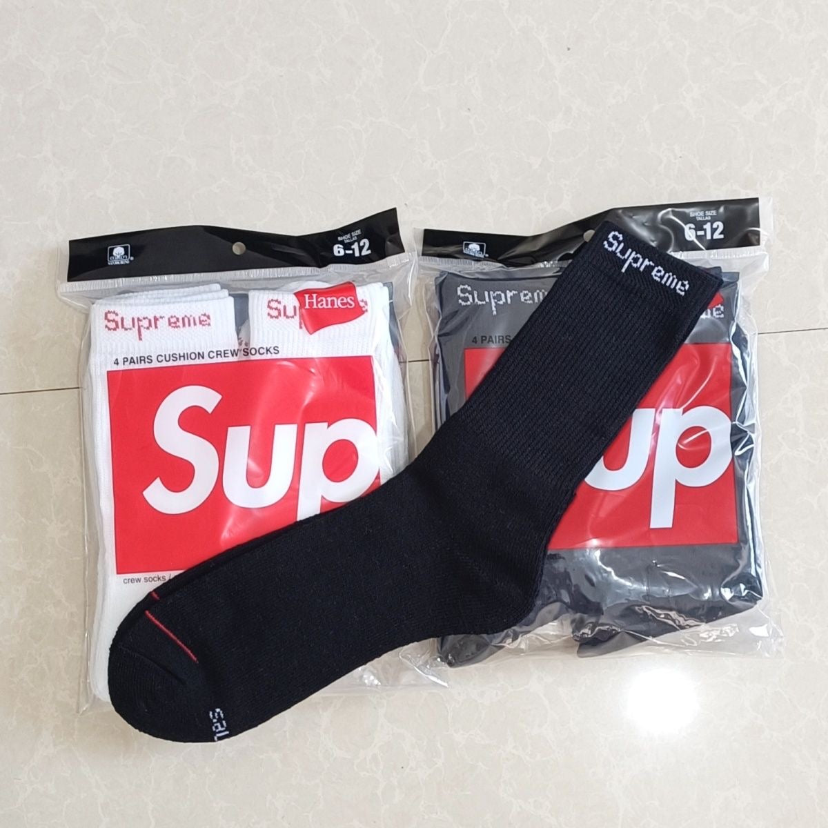 Supreme Cotton Crew Socks - 4-Pair Set