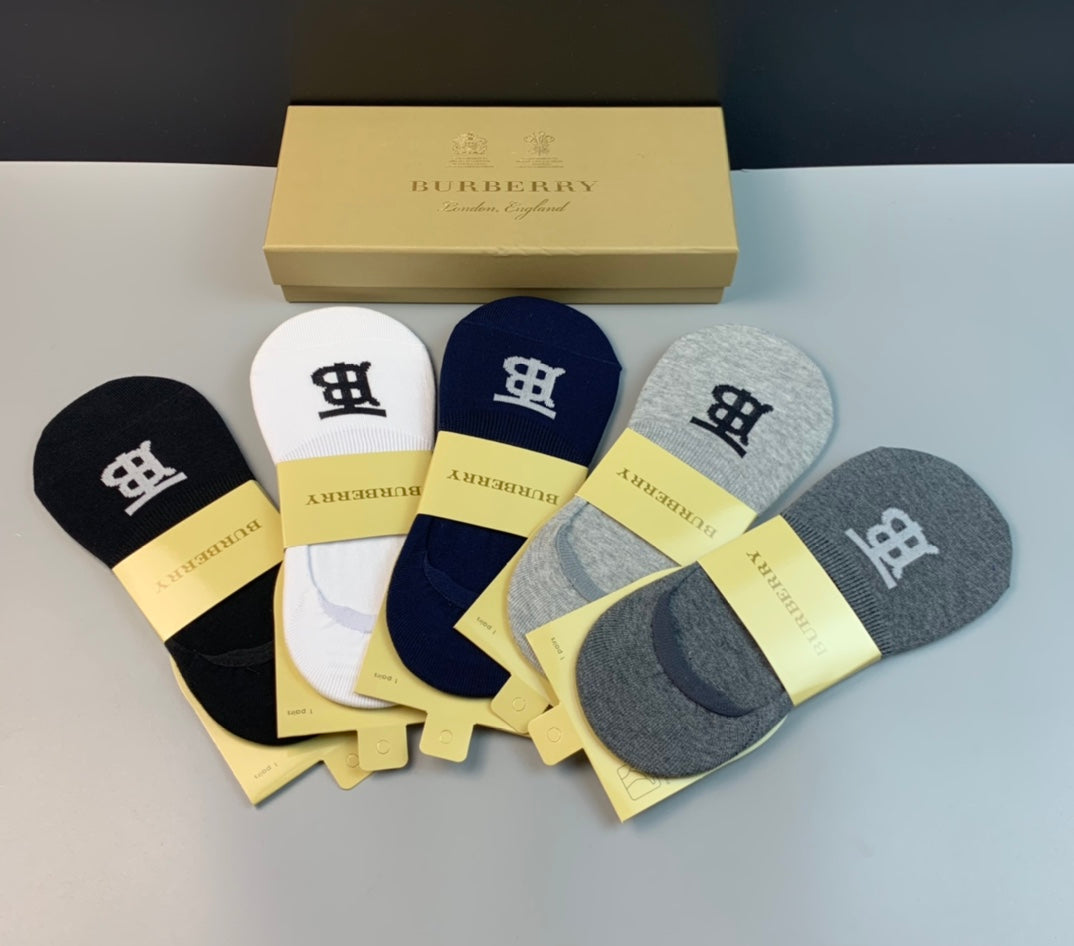 Burberry Bold Initial No-Show Socks - 5-Pair Set