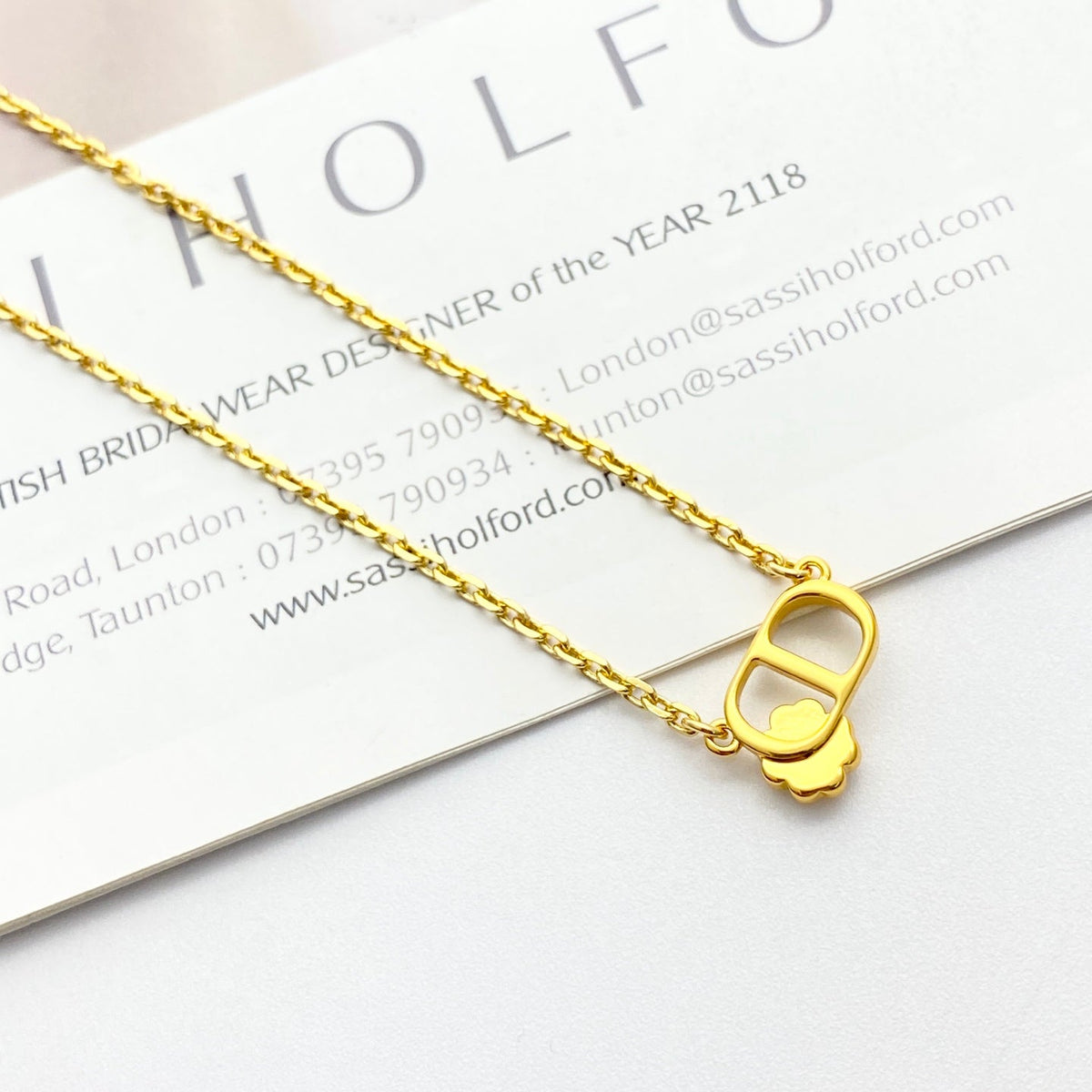 Martin Graham pendant necklace in polished metal-tone – main product view
