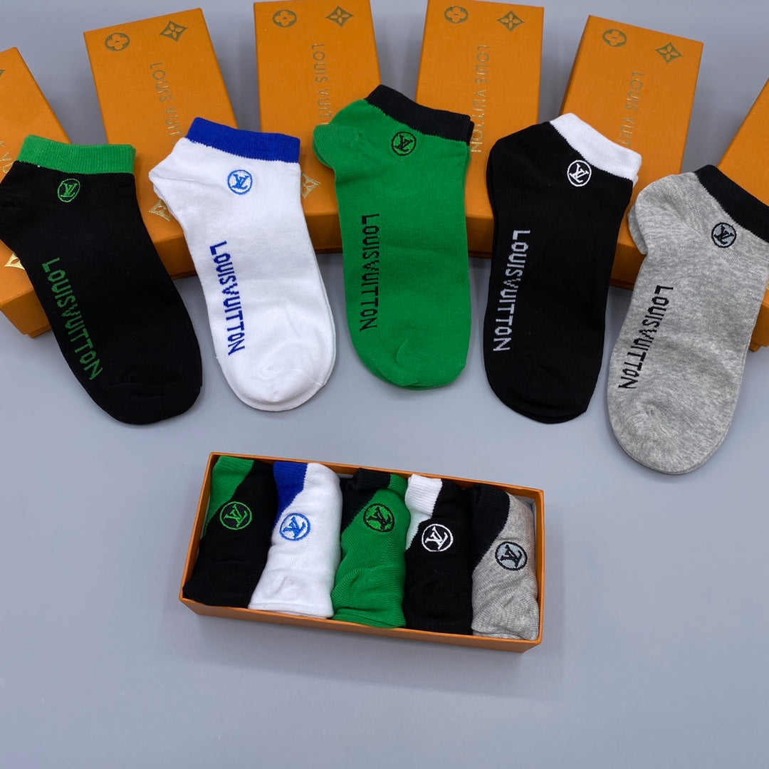 Louis Vuitton No-Show Socks - 5-Pair Set