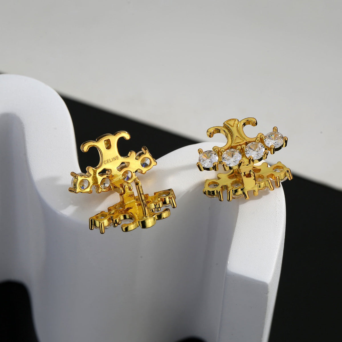 Martin Graham stud earrings in polished metal-tone – main product view