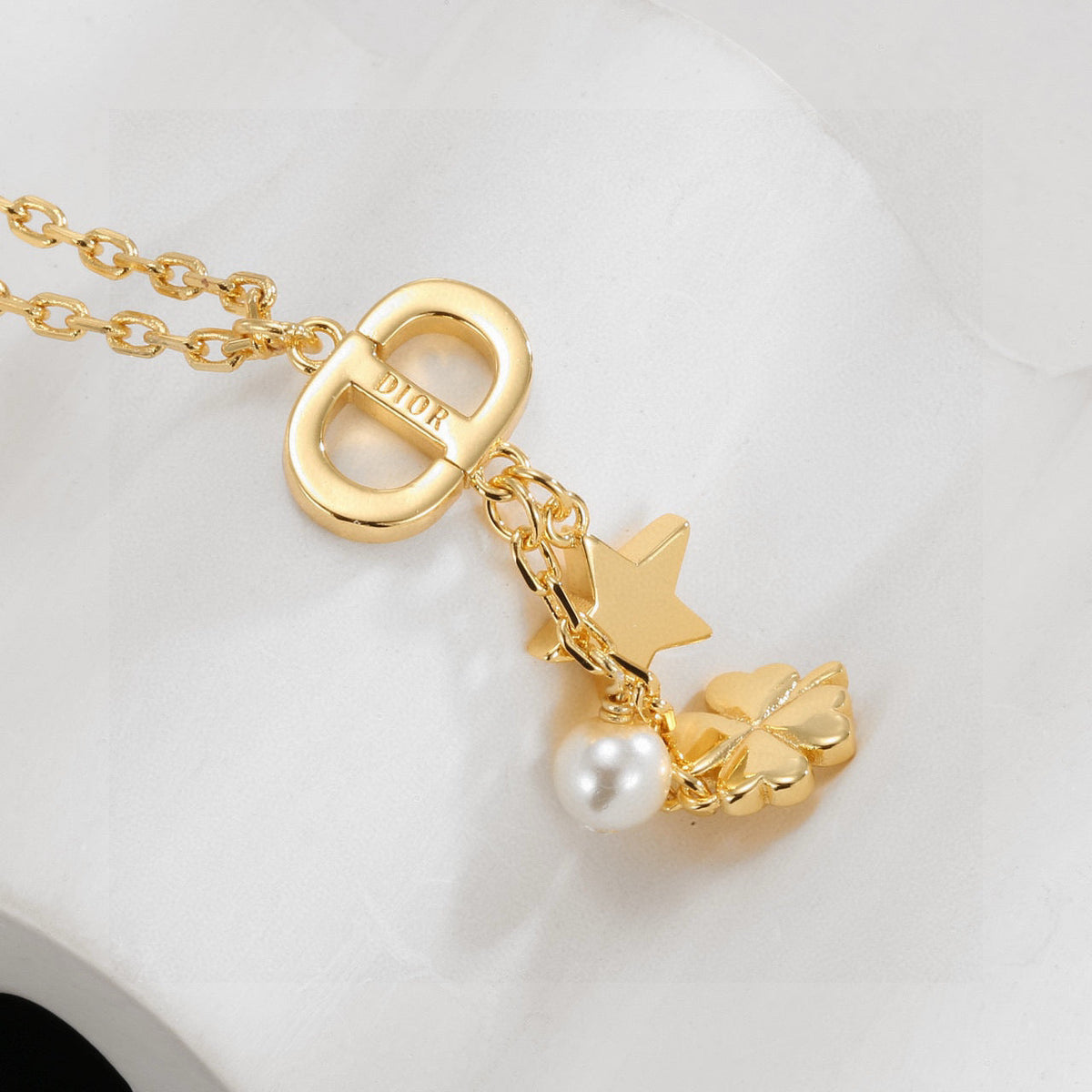 Martin Graham pendant necklace in polished metal-tone – main product view