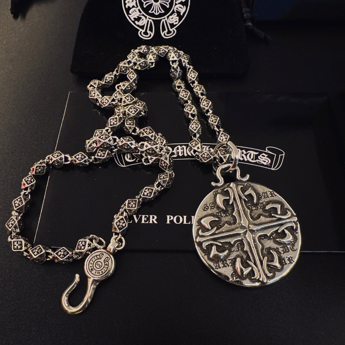Martin Graham pendant necklace in polished metal-tone – main product view