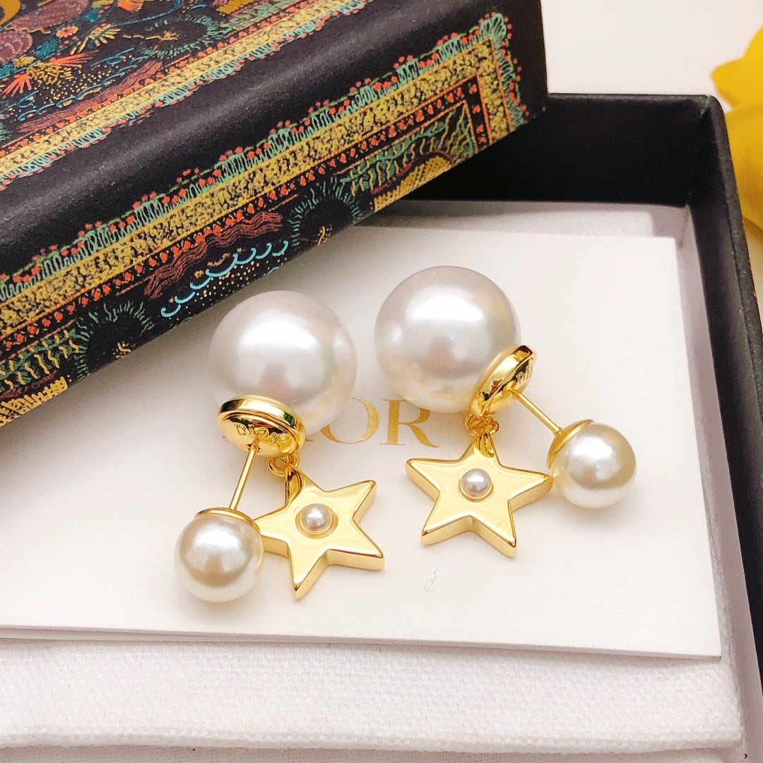 Martin Graham stud earrings in polished metal-tone – main product view