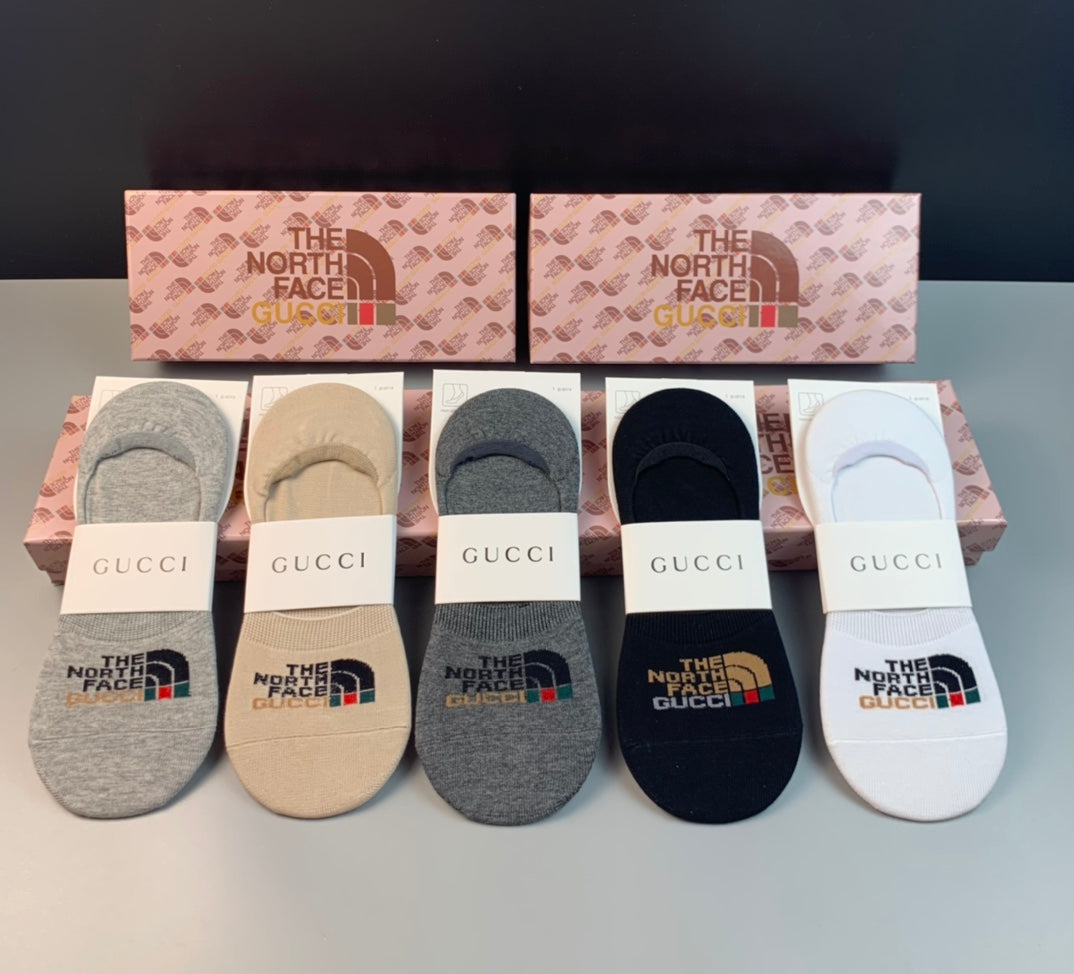 Gucci Cotton No-Show Socks - 5-Pair Set